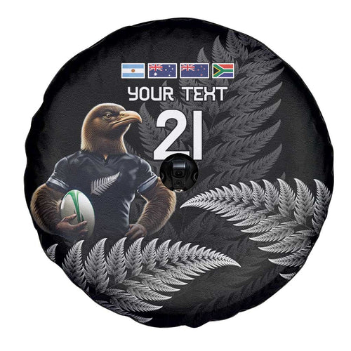 New Zealand Rugby Custom Spare Tire Cover Glory Be To Black Silver-fern - Aussie Hoodie