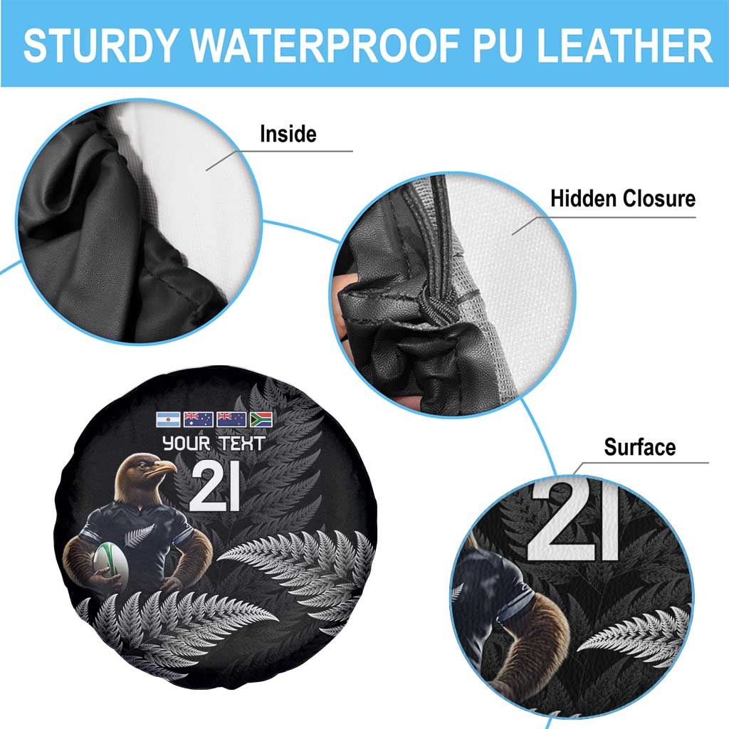 New Zealand Rugby Custom Spare Tire Cover Glory Be To Black Silver-fern - Aussie Hoodie