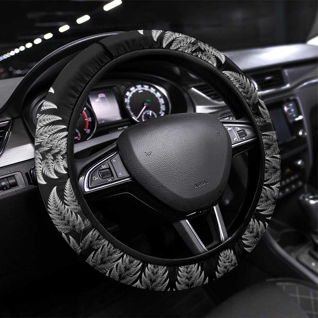 New Zealand Rugby Steering Wheel Cover Glory Be To Black Silver-fern - Aussie Hoodie