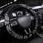 New Zealand Rugby Steering Wheel Cover Glory Be To Black Silver-fern - Aussie Hoodie