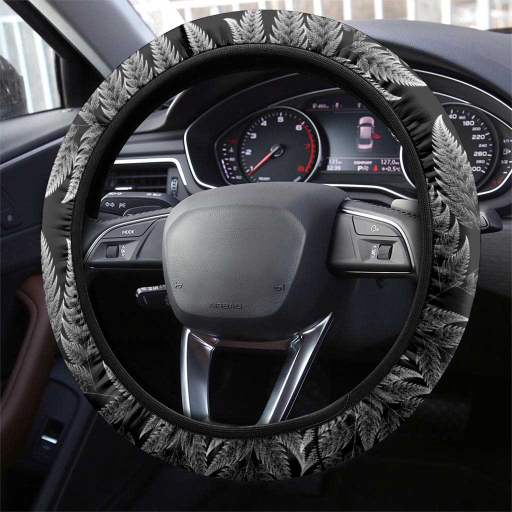New Zealand Rugby Steering Wheel Cover Glory Be To Black Silver-fern - Aussie Hoodie