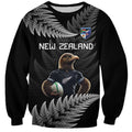 New Zealand Rugby Custom Sweatshirt Glory Be To Black Silver-fern - Aussie Hoodie