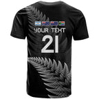 New Zealand Rugby Custom T Shirt Glory Be To Black Silver-fern - Aussie Hoodie
