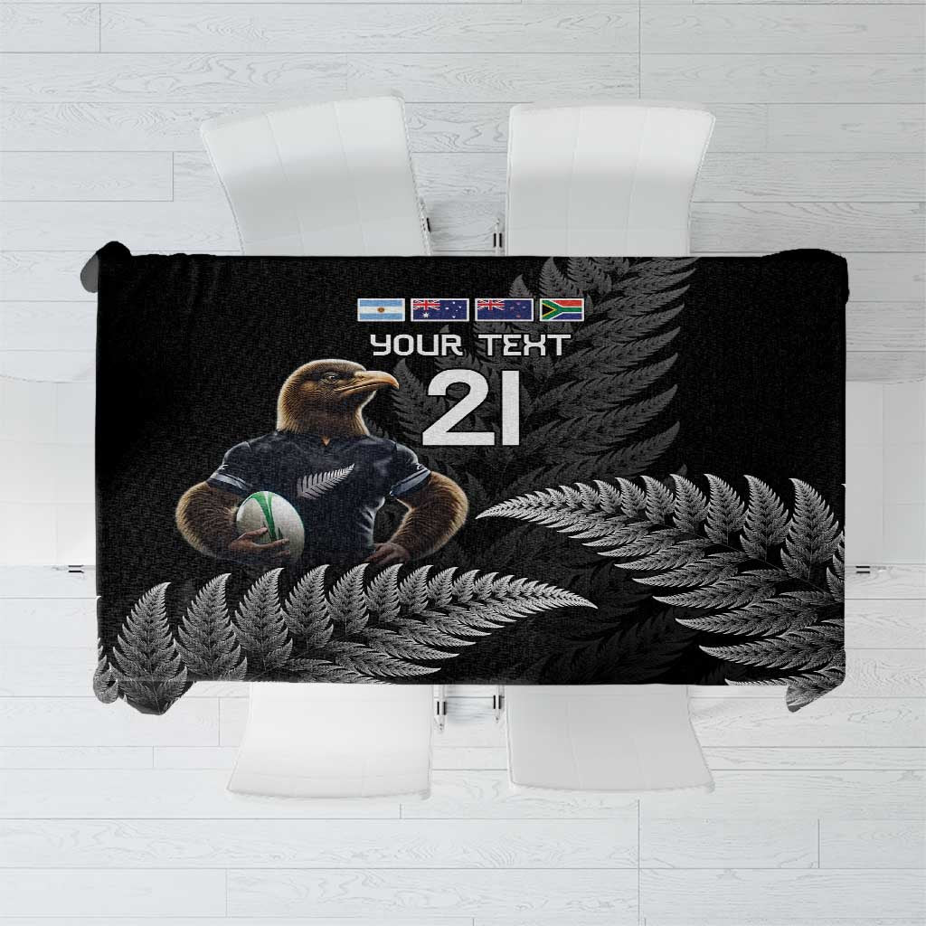 New Zealand Rugby Custom Tablecloth Glory Be To Black Silver-fern - Aussie Hoodie