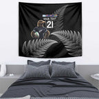 New Zealand Rugby Custom Tapestry Glory Be To Black Silver-fern - Aussie Hoodie