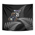 New Zealand Rugby Custom Tapestry Glory Be To Black Silver-fern - Aussie Hoodie