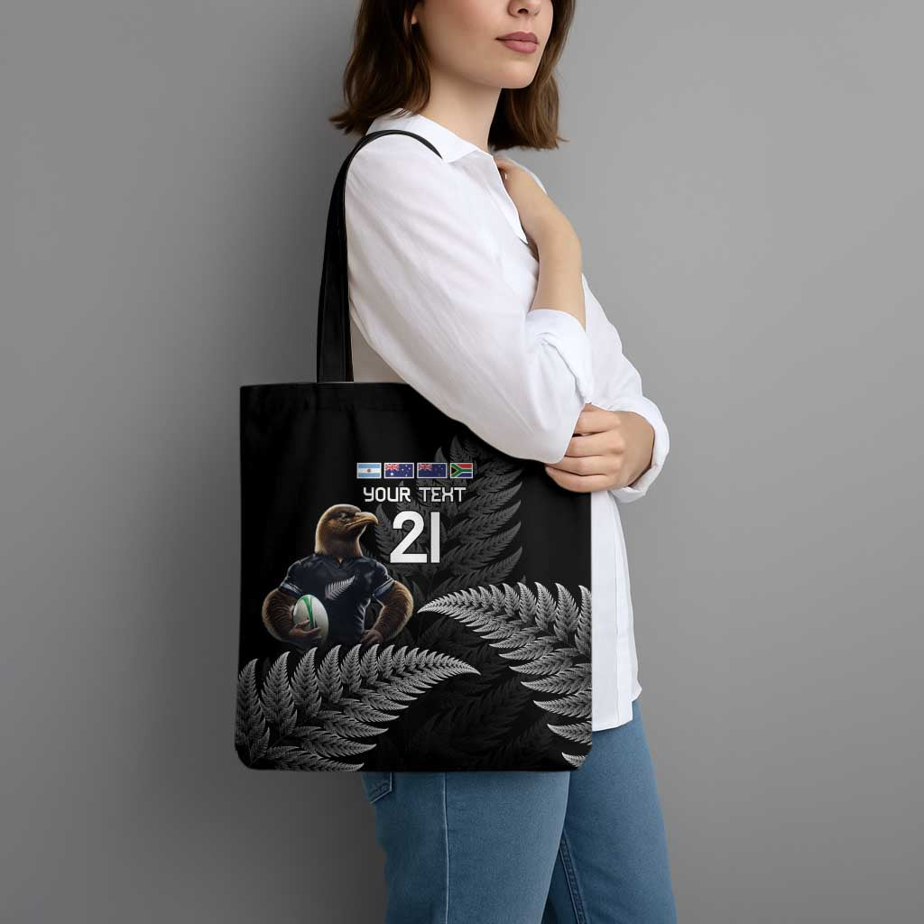 New Zealand Rugby Custom Tote Bag Glory Be To Black Silver-fern - Aussie Hoodie