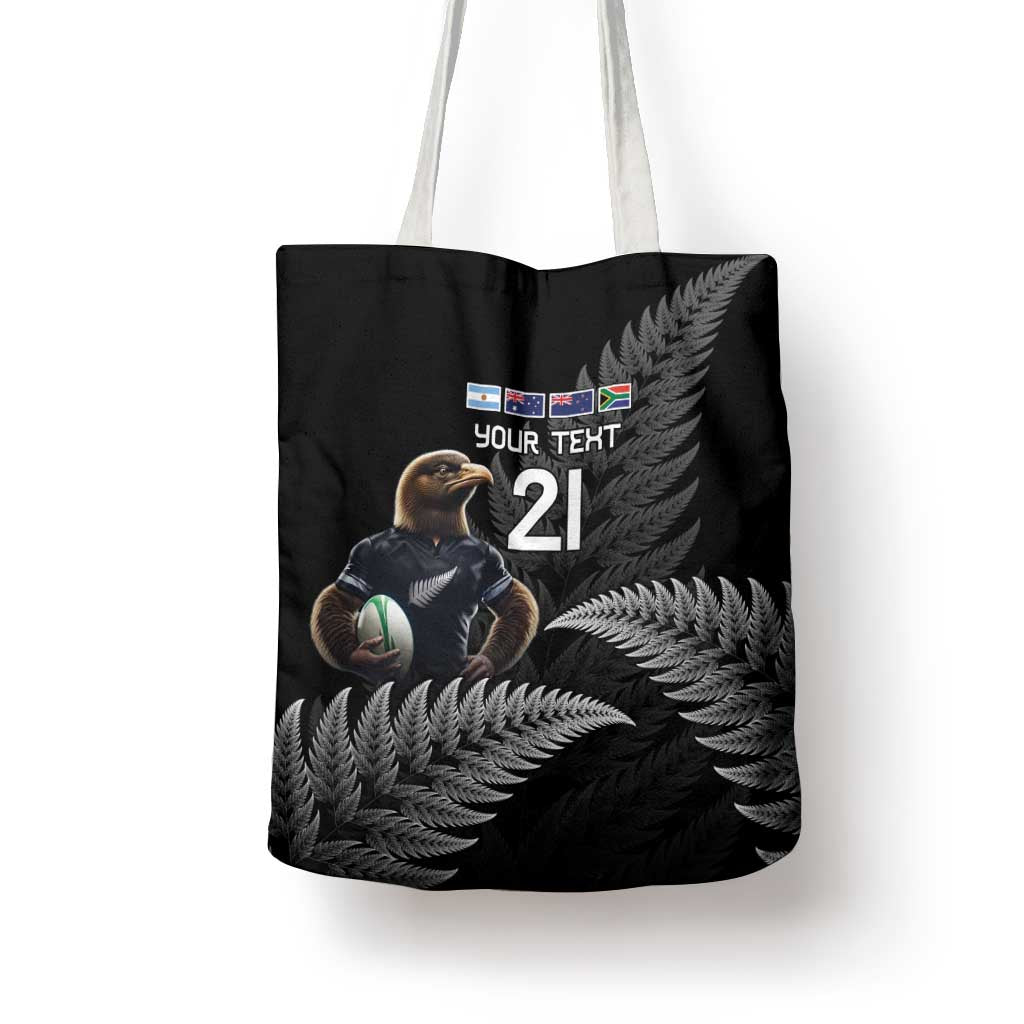 New Zealand Rugby Custom Tote Bag Glory Be To Black Silver-fern - Aussie Hoodie