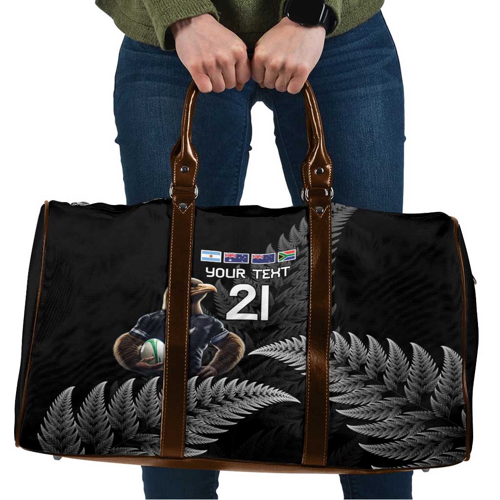 New Zealand Rugby Custom Travel Bag Glory Be To Black Silver-fern - Aussie Hoodie