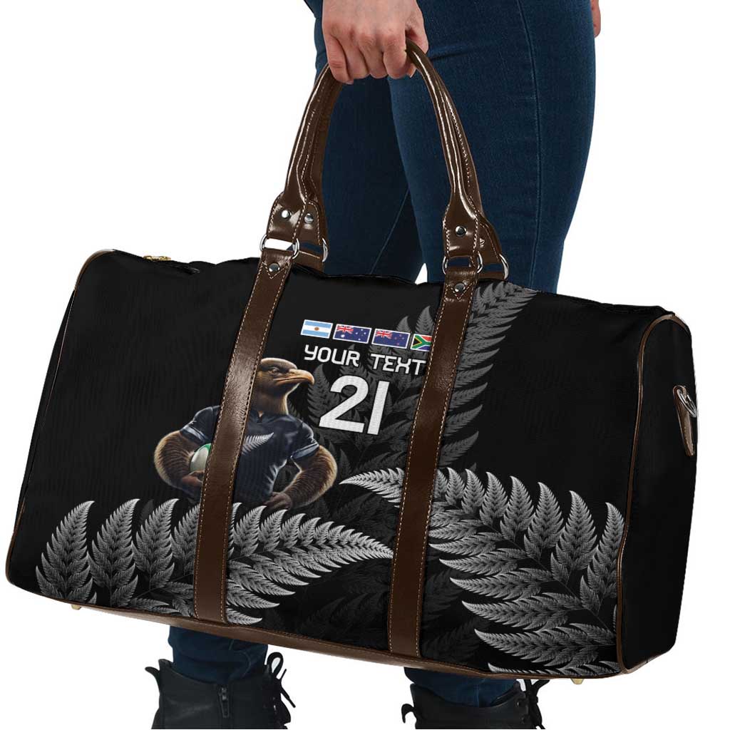 New Zealand Rugby Custom Travel Bag Glory Be To Black Silver-fern - Aussie Hoodie