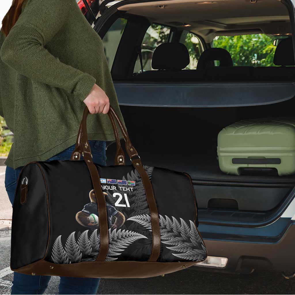 New Zealand Rugby Custom Travel Bag Glory Be To Black Silver-fern - Aussie Hoodie