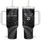 New Zealand Rugby Custom Tumbler With Handle Glory Be To Black Silver-fern - Aussie Hoodie