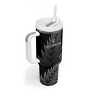 New Zealand Rugby Custom Tumbler With Handle Glory Be To Black Silver-fern - Aussie Hoodie
