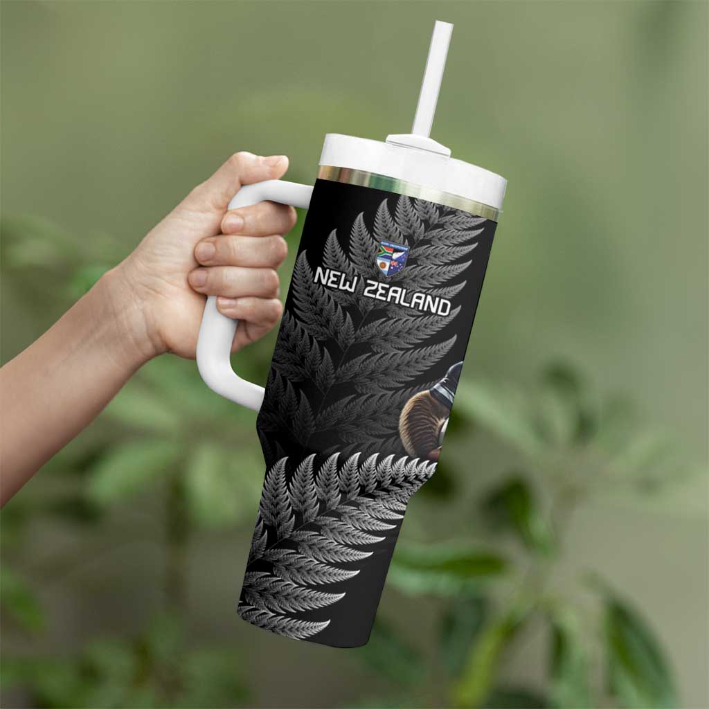 New Zealand Rugby Custom Tumbler With Handle Glory Be To Black Silver-fern - Aussie Hoodie