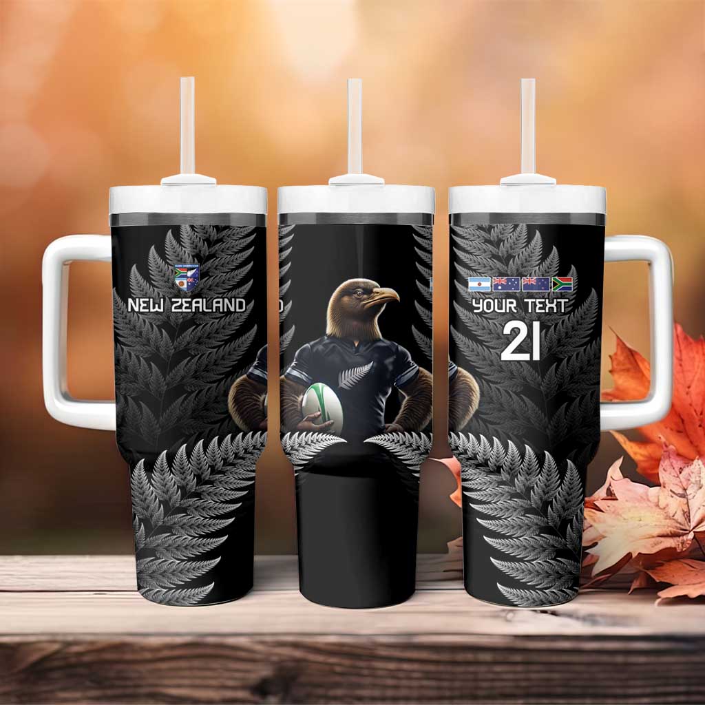 New Zealand Rugby Custom Tumbler With Handle Glory Be To Black Silver-fern - Aussie Hoodie