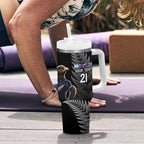 New Zealand Rugby Custom Tumbler With Handle Glory Be To Black Silver-fern - Aussie Hoodie