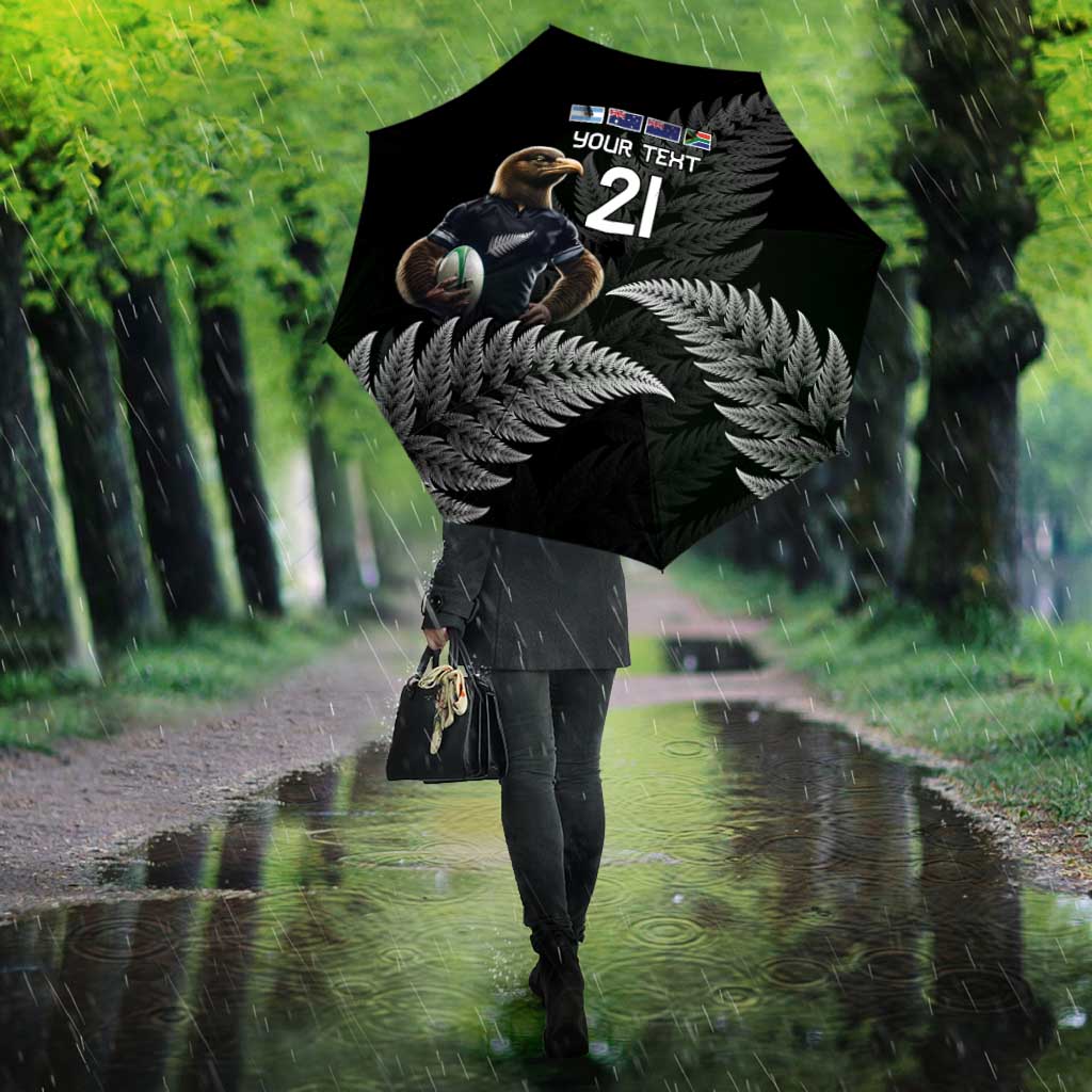 New Zealand Rugby Custom Umbrella Glory Be To Black Silver-fern - Aussie Hoodie