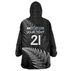 New Zealand Rugby Custom Wearable Blanket Hoodie Glory Be To Black Silver-fern - Aussie Hoodie