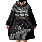 New Zealand Rugby Custom Wearable Blanket Hoodie Glory Be To Black Silver-fern - Aussie Hoodie