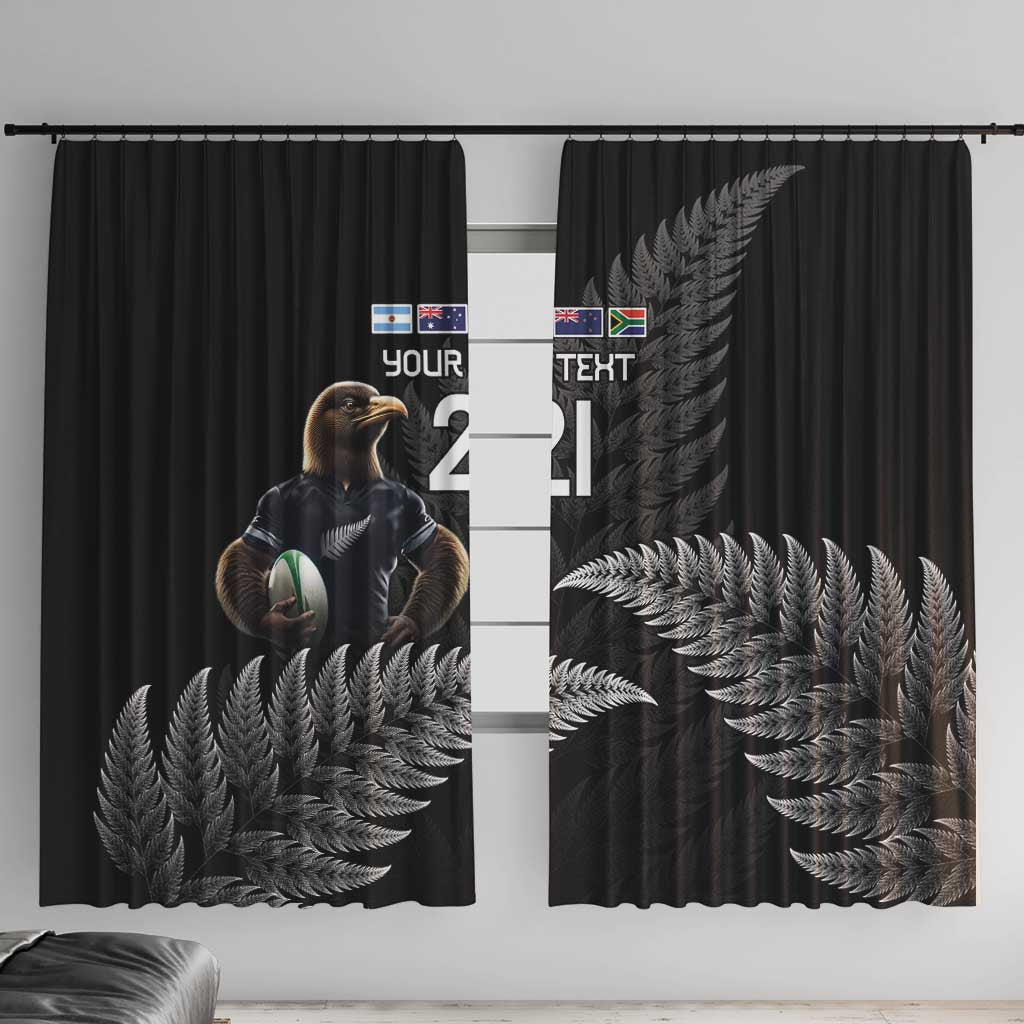 New Zealand Rugby Custom Window Curtain Glory Be To Black Silver-fern - Aussie Hoodie