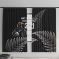 New Zealand Rugby Custom Window Curtain Glory Be To Black Silver-fern - Aussie Hoodie