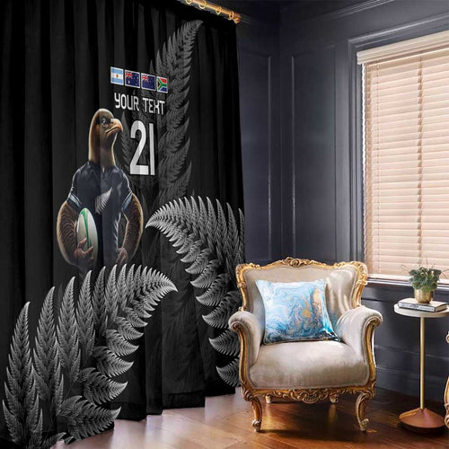 New Zealand Rugby Custom Window Curtain Glory Be To Black Silver-fern - Aussie Hoodie