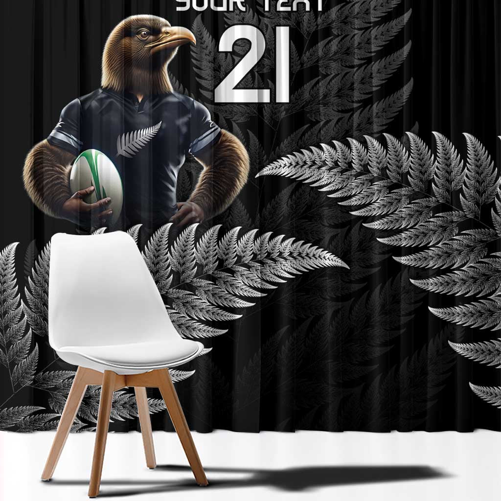 New Zealand Rugby Custom Window Curtain Glory Be To Black Silver-fern - Aussie Hoodie