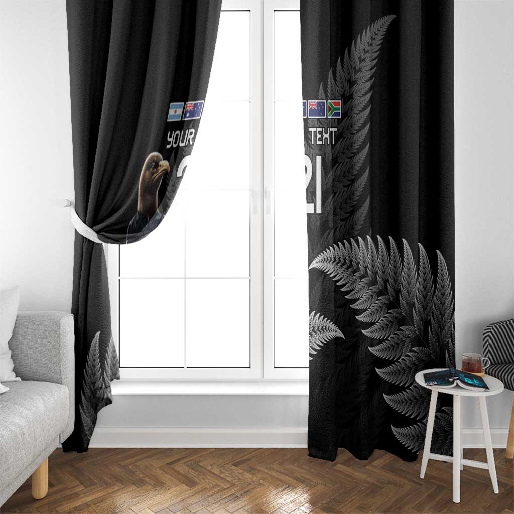 New Zealand Rugby Custom Window Curtain Glory Be To Black Silver-fern - Aussie Hoodie
