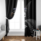 New Zealand Rugby Custom Window Curtain Glory Be To Black Silver-fern - Aussie Hoodie
