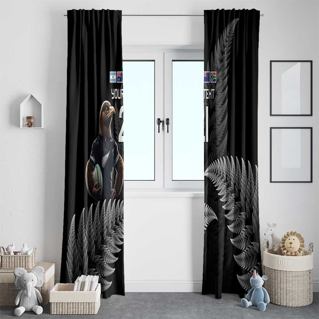 New Zealand Rugby Custom Window Curtain Glory Be To Black Silver-fern - Aussie Hoodie
