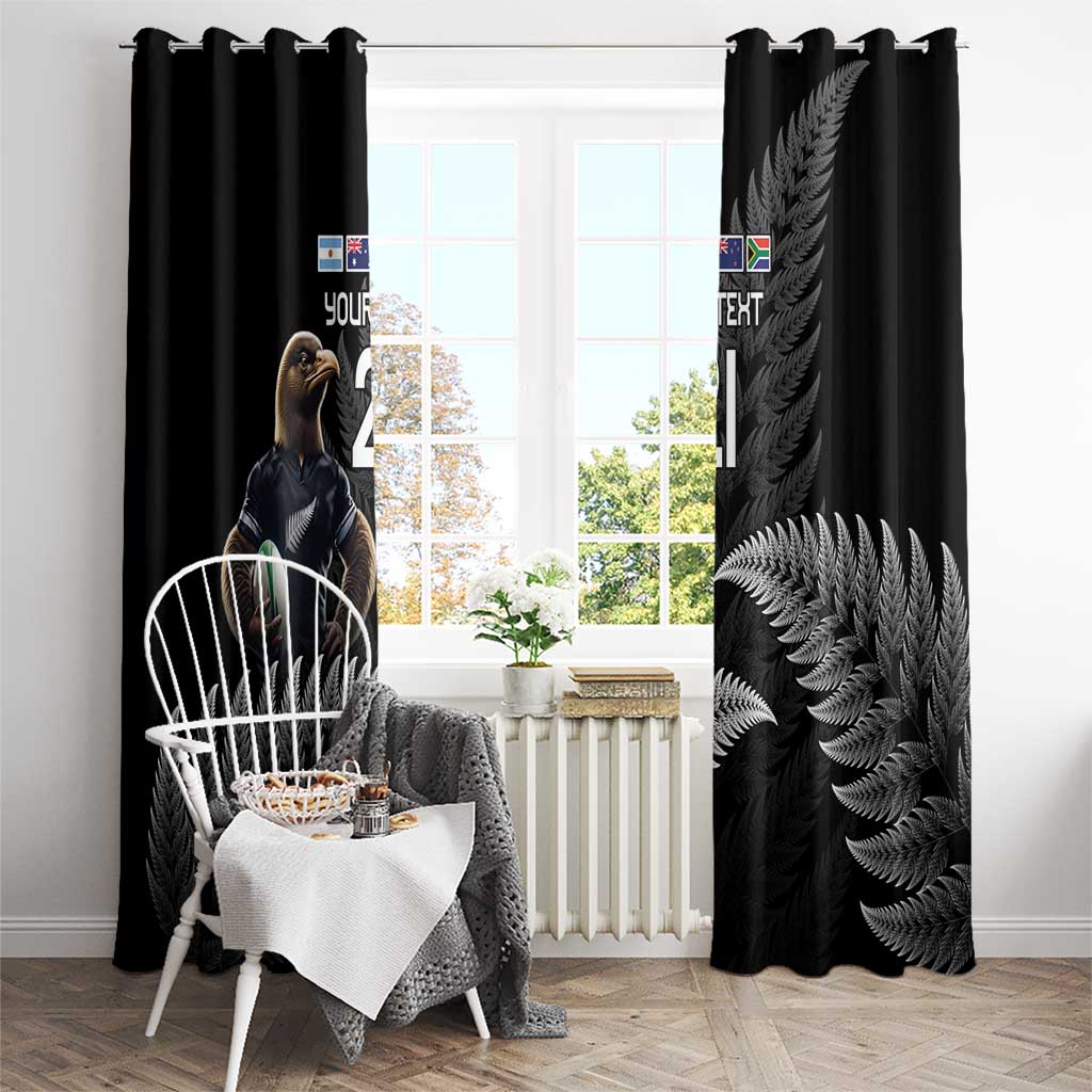New Zealand Rugby Custom Window Curtain Glory Be To Black Silver-fern - Aussie Hoodie