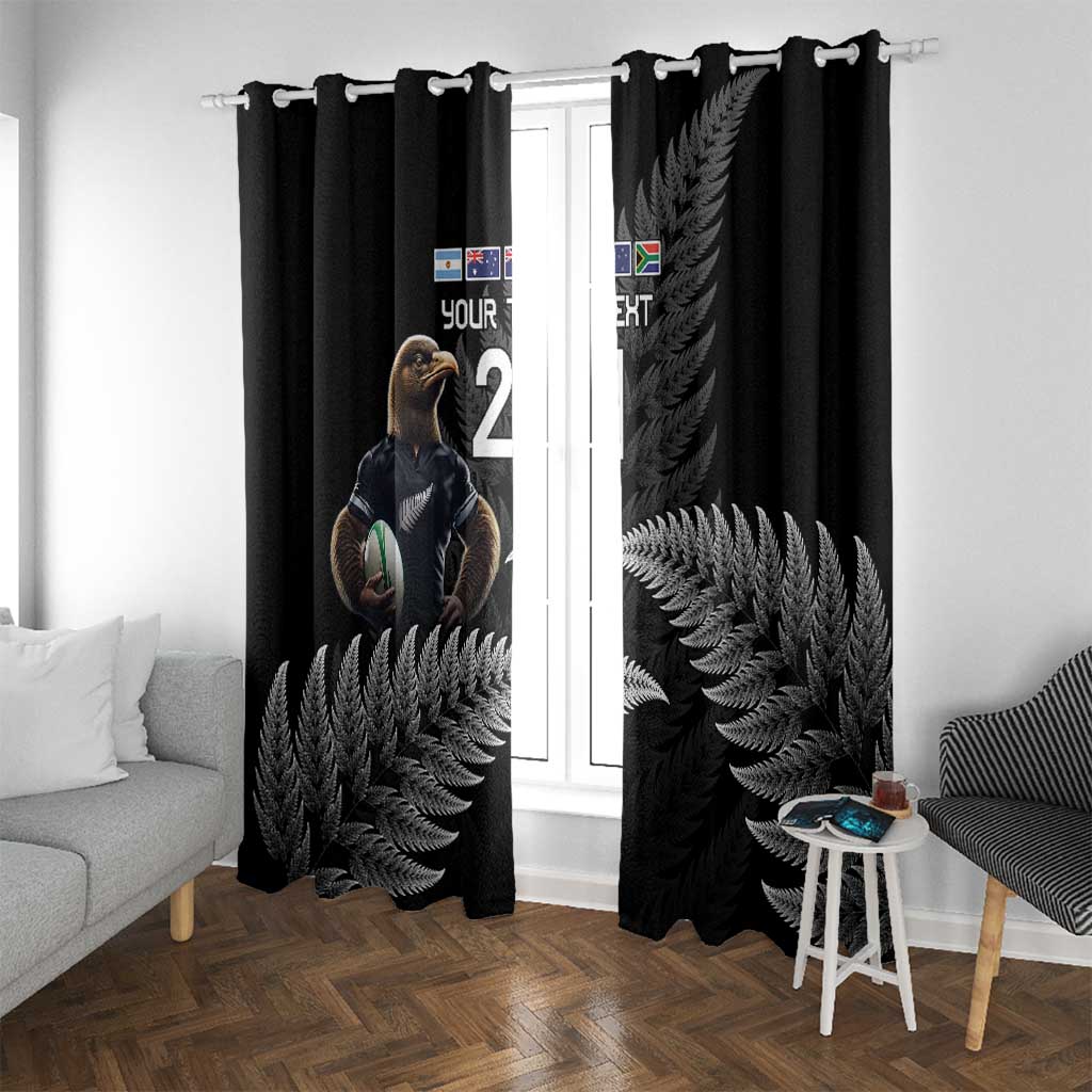 New Zealand Rugby Custom Window Curtain Glory Be To Black Silver-fern - Aussie Hoodie