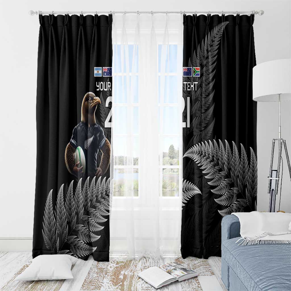 New Zealand Rugby Custom Window Curtain Glory Be To Black Silver-fern - Aussie Hoodie