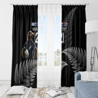 New Zealand Rugby Custom Window Curtain Glory Be To Black Silver-fern - Aussie Hoodie