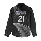 New Zealand Rugby Custom Women Casual Shirt Glory Be To Black Silver-fern - Aussie Hoodie