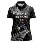 New Zealand Rugby Custom Women Polo Shirt Glory Be To Black Silver-fern - Aussie Hoodie