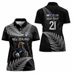 New Zealand Rugby Custom Women Polo Shirt Glory Be To Black Silver-fern - Aussie Hoodie