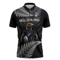 New Zealand Rugby Custom Zipper Polo Shirt Glory Be To Black Silver-fern - Aussie Hoodie
