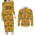 aussie-matildas-couples-matching-long-sleeve-bodycon-dress-and-long-sleeve-button-shirts-football-australia-2023-silver-princess-unique