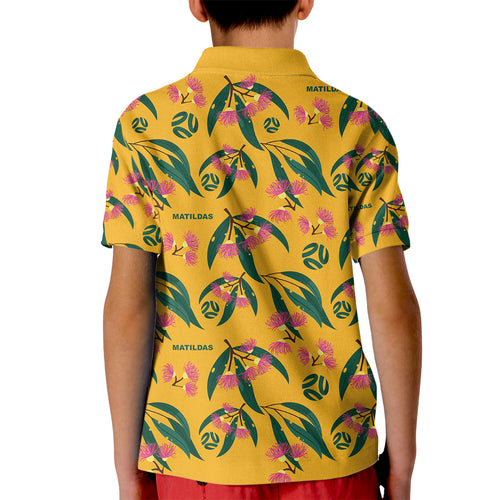 aussie-matildas-kid-polo-shirt-football-australia-2023-silver-princess-unique