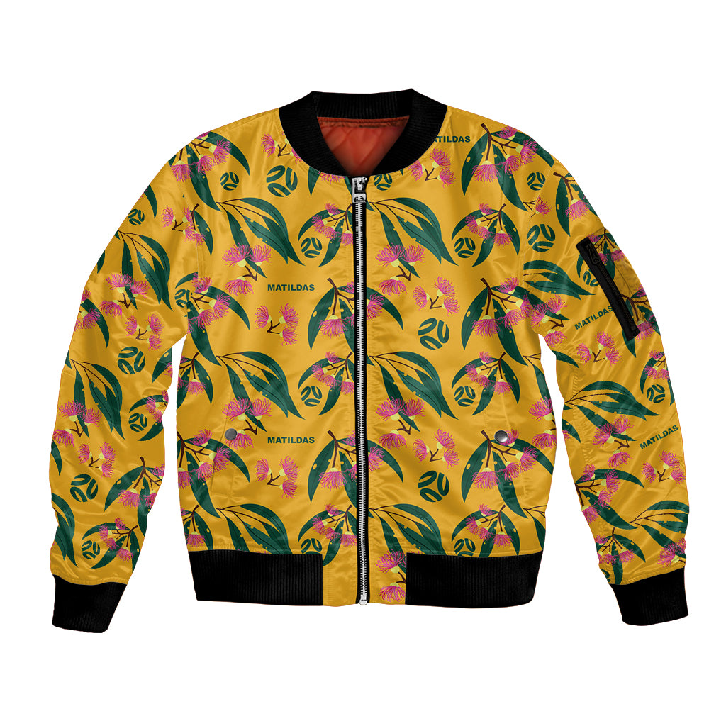 aussie-matildas-sleeve-zip-bomber-jacket-football-australia-2023-silver-princess-unique