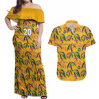 custom-aussie-matildas-couples-matching-off-shoulder-maxi-dress-and-hawaiian-shirt-football-australia-2023-silver-princess-unique