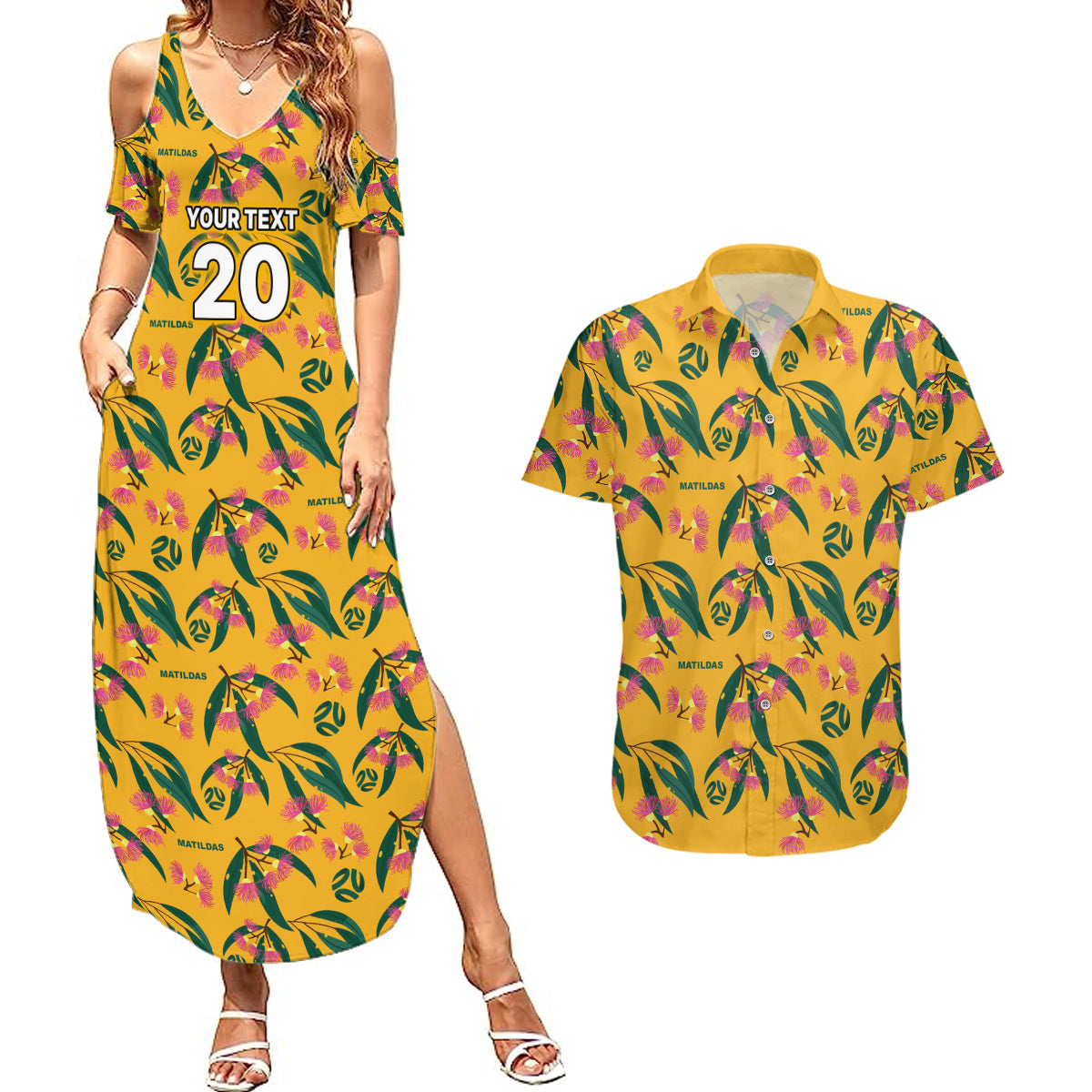 custom-aussie-matildas-couples-matching-summer-maxi-dress-and-hawaiian-shirt-football-australia-2023-silver-princess-unique