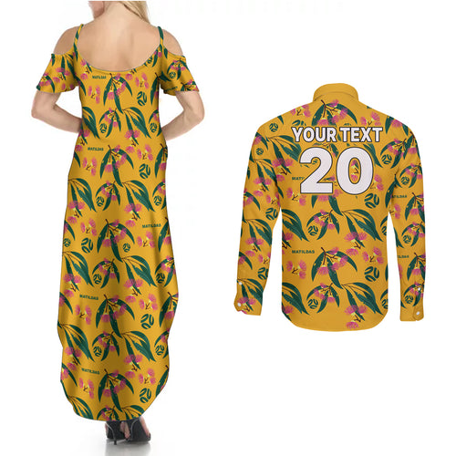 custom-aussie-matildas-couples-matching-summer-maxi-dress-and-long-sleeve-button-shirts-football-australia-2023-silver-princess-unique