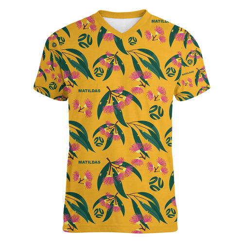 custom-aussie-matildas-women-v-neck-t-shirt-football-australia-2023-silver-princess-unique