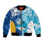 NRL Shark Combine Eels Rugby Bomber Jacket Sporty Style LT9