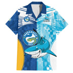 NRL Shark Combine Eels Rugby Hawaiian Shirt Sporty Style LT9