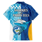 NRL Shark Combine Eels Rugby Hawaiian Shirt Sporty Style LT9