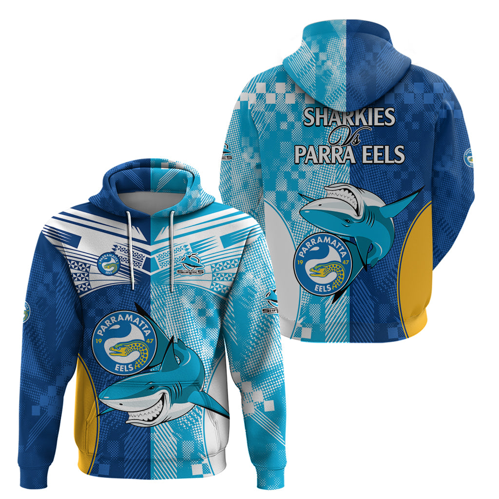 NRL Shark Combine Eels Rugby Hoodie Sporty Style LT9