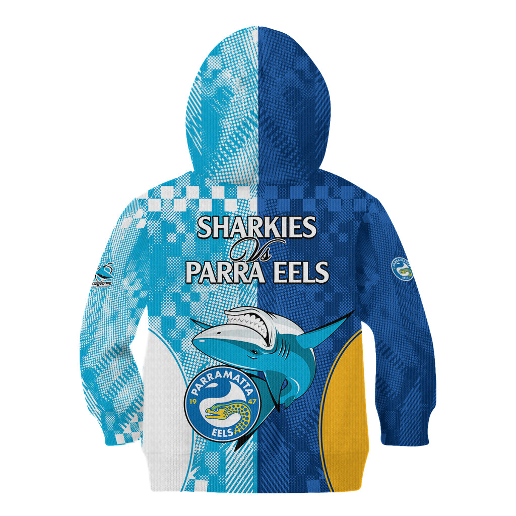 NRL Shark Combine Eels Rugby Kid Hoodie Sporty Style LT9